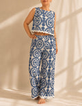 White & Blue Two-Piece set