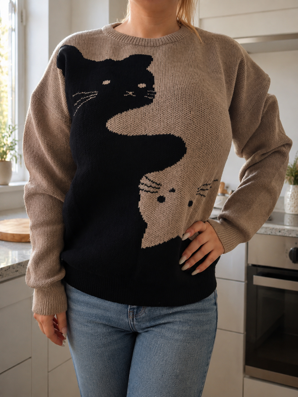Cute Cat Knit Sweater